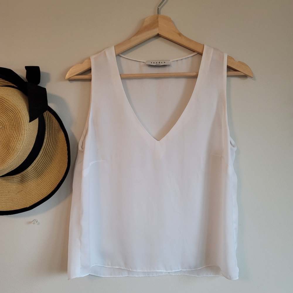 Sandro Sheer Silk Top
